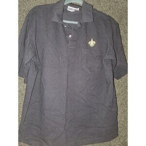 Vintage 90s Jerzees Polo With Pocket And New Orleans Saints Logo